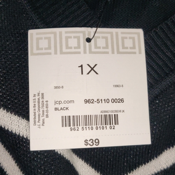 Liz Claiborne Long Sleeve Chevron Sweater - Plus - Picture 9 of 9